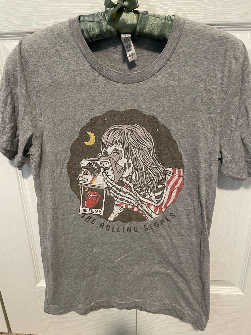 The Rolling Stones Graphic Tee — Grey with Red & Black Art